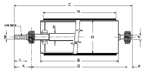 Drawing of drive pulley with clamping unit